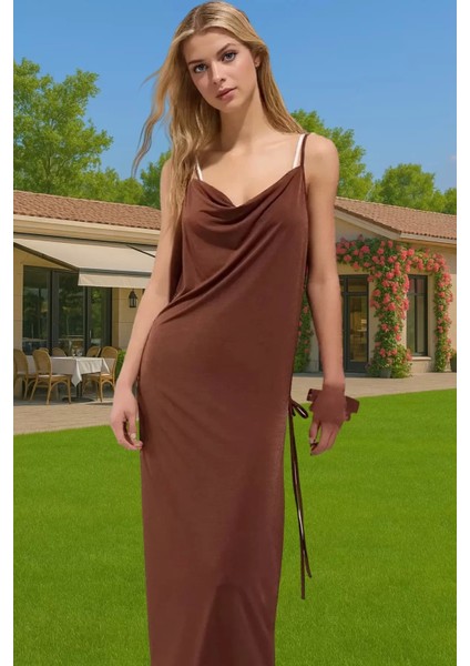 Şık Kadın Maxi Elbise Örme Kumaş Bodycon Plaj Elbisesi Yaz Özenle Seçilmiş Dayanıklı Malzeme modelleri
