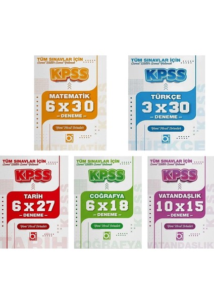 Bigelio Yayıncılık Kpss Deneme Seti 5 Kitap
