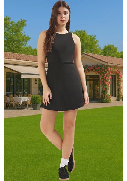 Kadın Yazlık Mini Elbise Polyester Elastan Nefes Alabilir Kumaş Modern Stil Özel Tasarım