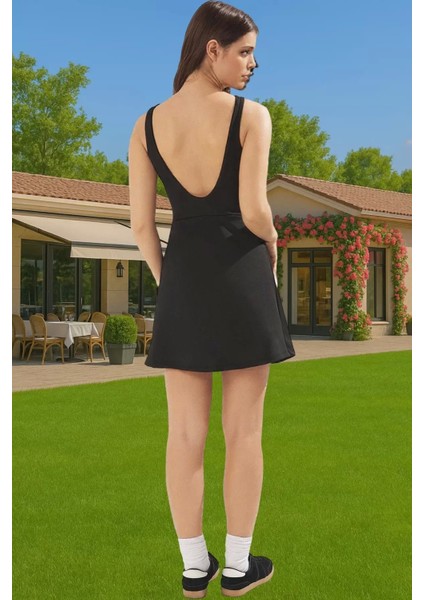 Kadın Yazlık Mini Elbise Polyester Elastan Nefes Alabilir Kumaş Modern Stil Özel Tasarım