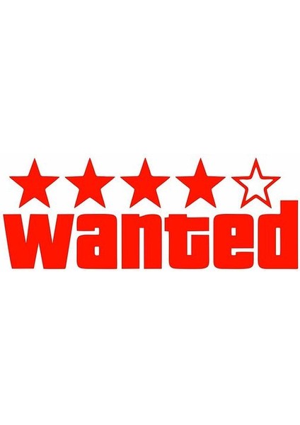 Wanted Motorsiklet, Laptop, Cam, Kask, Araba Sticker 18X7 cm