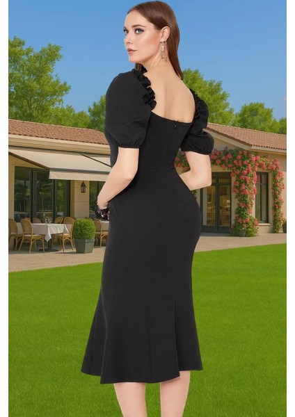 Rahat Yazlık Midi Boy Bodycon Abiye Elbise Uzun Ömürlü Günlük Kullanım Için Rahat ve Şık