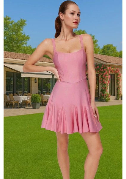 Yazlık Mini Elbise Polyester Karışımlı A Kesim Elbise Seçkin Malzeme Özenle Seçilmiş Trend Tasarım