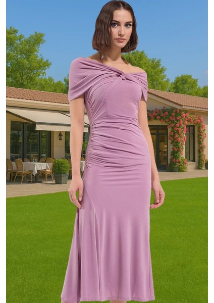 Feminen Midi Boy Polyester Örme Elbise Zarifane Tasarım Günlük Kullanım Için Rahat Kullanım fiyatları