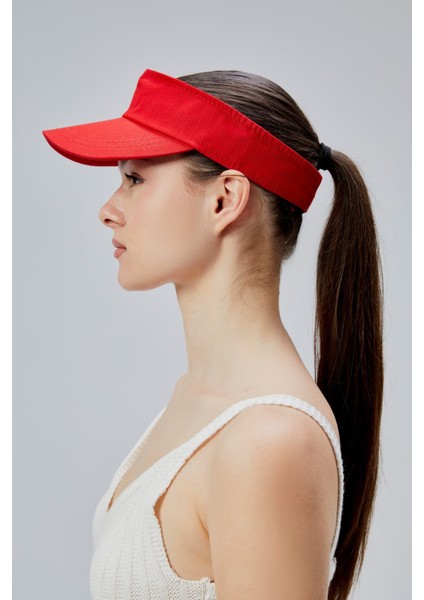 Kadın Basic Cırtcırtlı Ayarlanabilir Tenisçi Vizör Golf Şapkası Güneş Koruyucu Siperlik modelleri