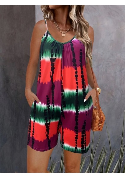 Kadın Ip Askılı Yuvarlak Yaka Cepli Kısa Şort Süprem Takım modelleri