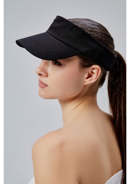 Kadın Basic Cırtcırtlı Ayarlanabilir Tenisçi Vizör Golf Şapkası Güneş Koruyucu Siperlik modelleri