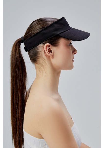 Kadın Basic Cırtcırtlı Ayarlanabilir Tenisçi Vizör Golf Şapkası Güneş Koruyucu Siperlik modelleri