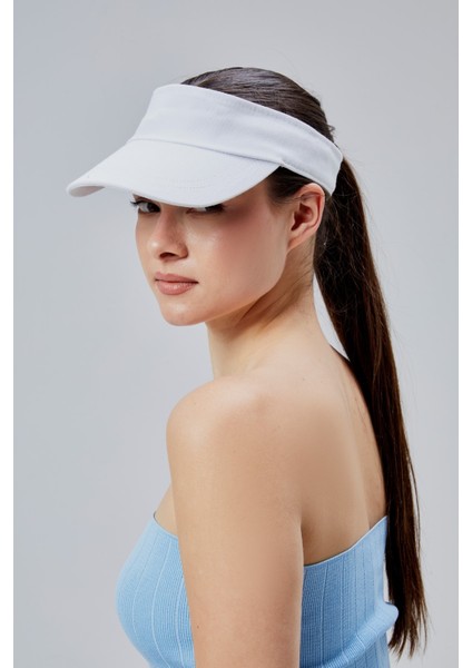 Kadın Basic Cırtcırtlı Ayarlanabilir Tenisçi Vizör Golf Şapkası Güneş Koruyucu Siperlik fiyatları