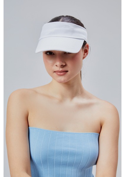 Kadın Basic Cırtcırtlı Ayarlanabilir Tenisçi Vizör Golf Şapkası Güneş Koruyucu Siperlik modelleri