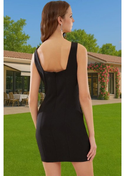 Kısa Vücuda Oturan Abiye Elbise Finike Dokuma Polyester Yazlık Zarifane Tasarım Trend Tasarım