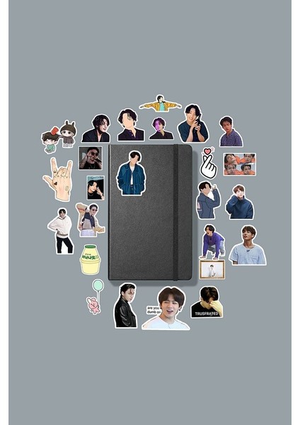 Jungkook Kpop/bullet Journal Defter Çıkartma Ajanda Laptop Etiket