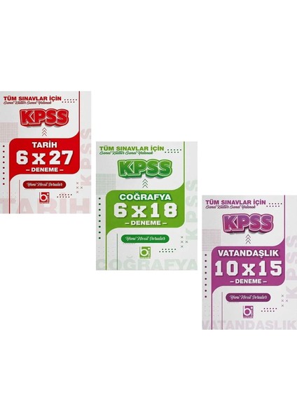 Bigelio Yayıncılık Kpss Tarih Coğrafya ve Vatandaşlık Deneme Seti 3 Kitap