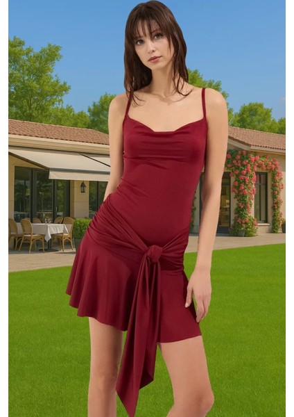 Yazlık Kolsuz A Kesim Mini Örme Abiye Elbise Mükemmel Uyum Uzun Ömürlü Modern Stil Kaliteli Işçilik