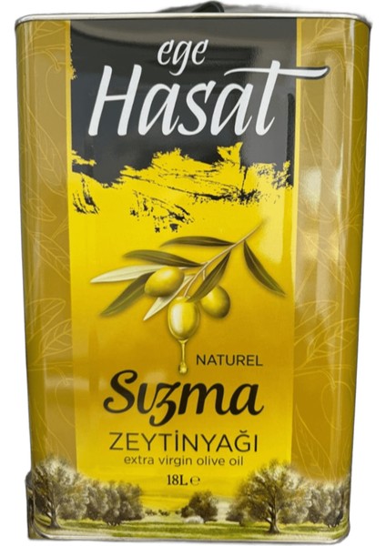 Ege Hasat Zeytinyağı 18 lt. (Naturel & Soğuk Sıkım Taş Baskı)