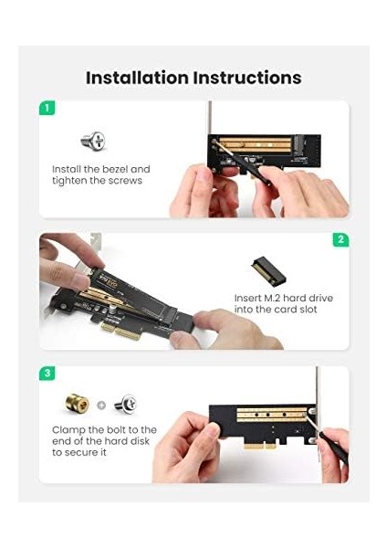 Pcıe 3.0 x 4 Nvme M.2 SSD Dönüştürücü Adaptör