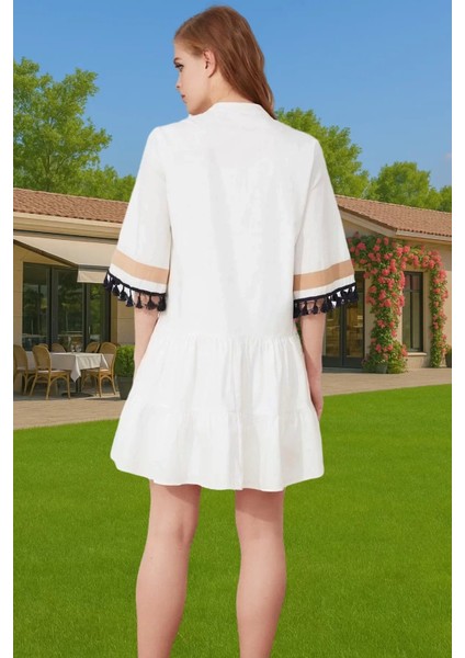 Kadın Mini Pamuk Poplin Elbise Rahat Düz Kesim Yazlık Özel Tasarım Modern Stil Premium Kalite modelleri