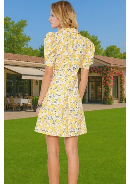 Dokuma Çiçekli A Kesim Mini Elbise Polyester Yazlık Dayanıklı Malzeme Mükemmel Uyum Özenle Seçilmiş modelleri
