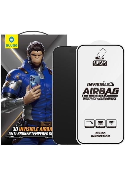 iPhone 15/16 / 16 Pro / 16 Pro Max 3D Invisible Airbag Cam Ekran Koruyucu (Iphone 15/16)