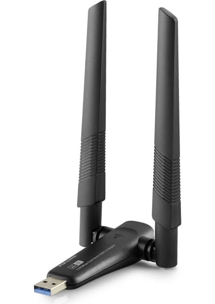 USB Wıfı Adaptor AC1200 2.4ghz&5ghz RTL8812BU Wifi5 Siyah UAC20