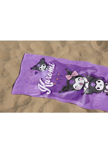 Kuromi Desenli Dijital Baskılı Genç Kız Çocuk Baskılı Plaj Banyo Havlusu indirimleri