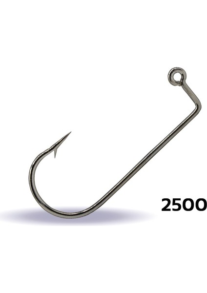 2500 Jig Head Iğnesi Delikli Uzun 100'LÜ Kutu Nikel 2/0