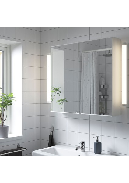 Banyo Duvar Dolabı, Beyaz, 80X15X75 Cm, 2 Ayna Kapaklı fiyatları