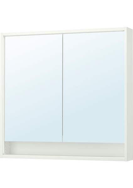 Banyo Duvar Dolabı, Beyaz, 100x15x95 cm, Kablosuz Kontrol Sürücüsüz