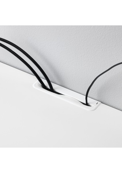 Tv Sehpası, Beyaz, 180X42X74 Cm, Lappvıken/sındvık, Çıt Çıt Raylı
