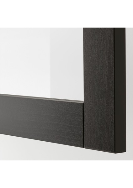 Tv Ünitesi, Venge-Siyah-Kahverengi-Şeffaf Cam, 240X42X190 Cm, Lappvıken/sındvık, Çıt Çıt Raylı