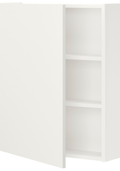 Banyo Duvar Dolabı, Beyaz, 60X15X75 Cm, 1 Kapaklı