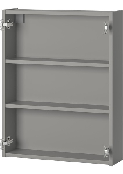 Banyo Duvar Dolabı Iskeleti, Gri, 60X15X75 cm