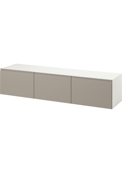 Tv Sehpası, Beyaz-Bej, 180X42X38 Cm, Hammarsmed