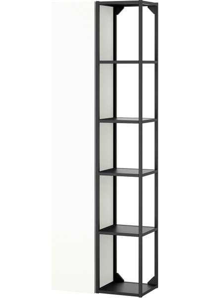 Raf Ünitesi, Beyaz-Antrasit, 60X32X180 cm
