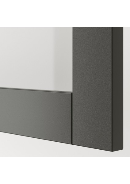 Tv Sehpası, Koyu Gri, 180X42X74 Cm, Sındvık/lappvıken, Osarp, Fren Raylı