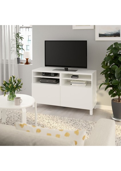 Tv Sehpası, Beyaz, 120X40X74 Cm, Lappvıken, Stubbarp modelleri