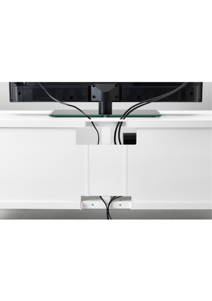 Tv Sehpası, Beyaz, 120X40X48 Cm, Lappvıken, Stubbarp, Fren Raylı modelleri