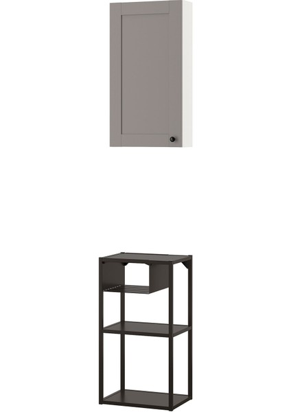 Raf Ünitesi, Beyaz-Gri-Antrasit, 40X30X150 cm