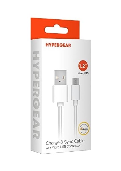 Micro USB Şarj ve Senkronizasyon Kablosu, Beyaz