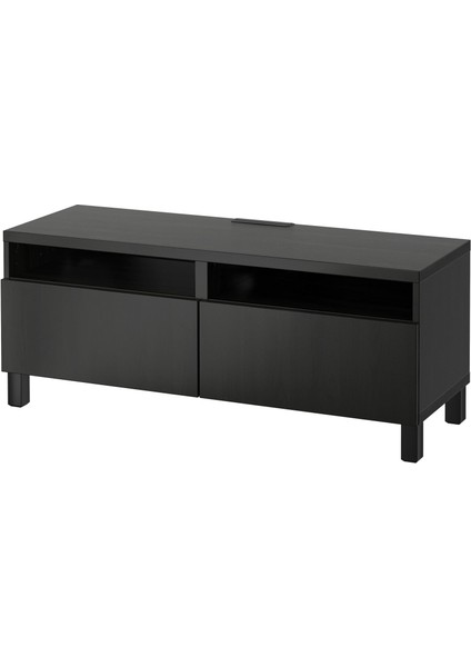 Tv Sehpası, Venge, 120X42X48 Cm, Lappvıken, Fren Raylı