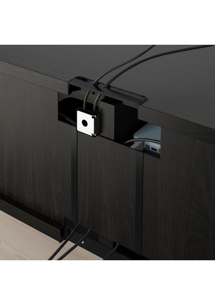 Tv Sehpası, Venge, 120X42X48 Cm, Lappvıken, Fren Raylı
