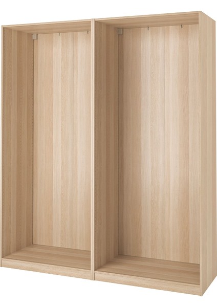Gardırop Iskeleti, Ağartılmış Meşe Görünümlü, 200X58X236 cm