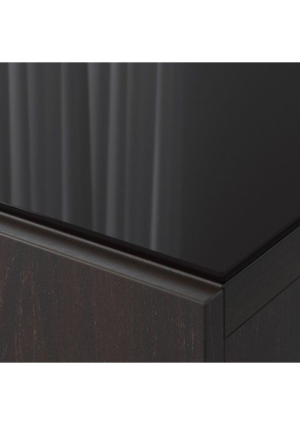 Üst Panel, Siyah Cam, 120X40 cm