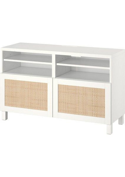 Tv Sehpası, Beyaz-Kahverengi, 120X42X74 Cm, Studsvıken, Stubbarp