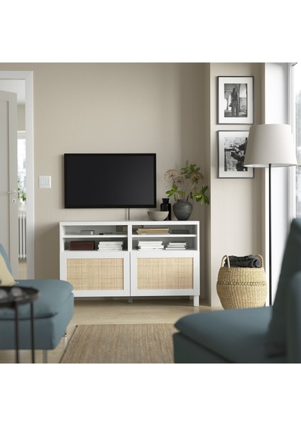 Tv Sehpası, Beyaz-Kahverengi, 120X42X74 Cm, Studsvıken, Stubbarp fiyatları