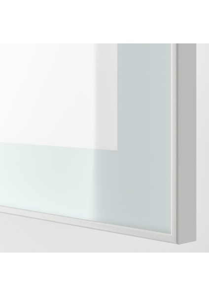 Tv Ünitesi, Ağartılmış Meşe Görünümlü-Parlak Cila-Beyaz, 180X42X192 Cm, Selsvıken/glassvık, Çıt Çıt Raylı fırsatları