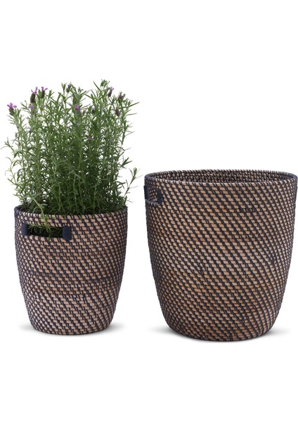 Plastik Saksı, Natürel, 24 cm
