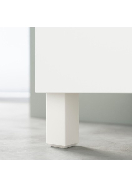 Dolap Kombinasyonu, Beyaz, 120X42X74 Cm, Lappvıken, Fren Raylı
