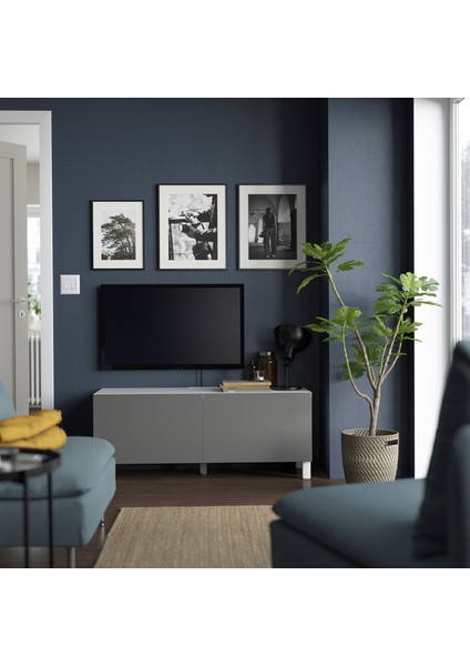 Tv Sehpası, Beyaz-Gri, 120X42X48 Cm, Vastervıken modelleri