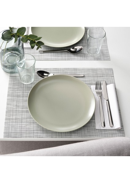 Tabak Seti, Mat Yeşil, 26 Cm, 4 Adet
